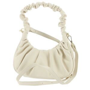 Urban Expressions Cream Ruched Leatherette Crossbody Bag
